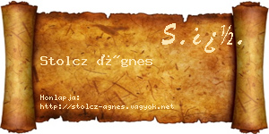 Stolcz Ágnes névjegykártya